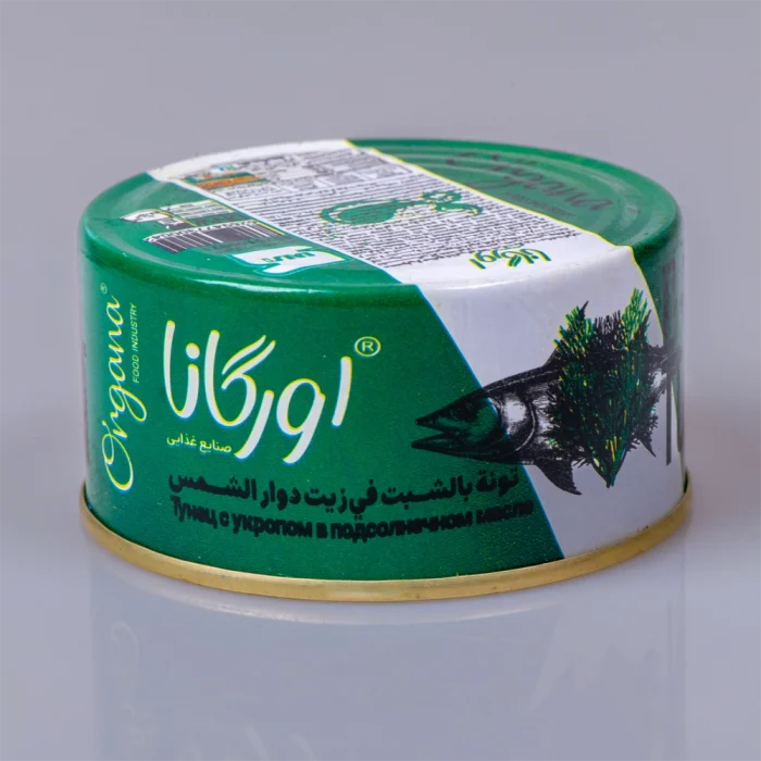 ماهی تن (هوور) در روغن آفتابگردان اورگانا همراه با شیوید